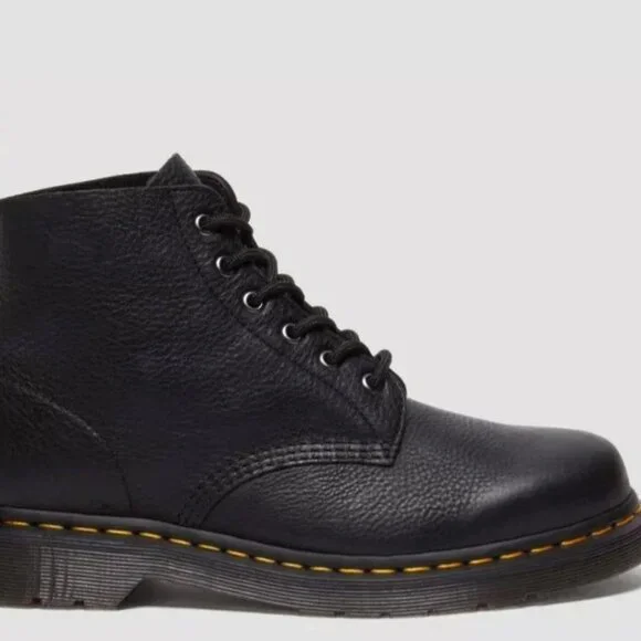 Dr Martens 101 UB Black Ambassador Soft Leather, W7, Worn Once, Box Included - Picture 2 of 8